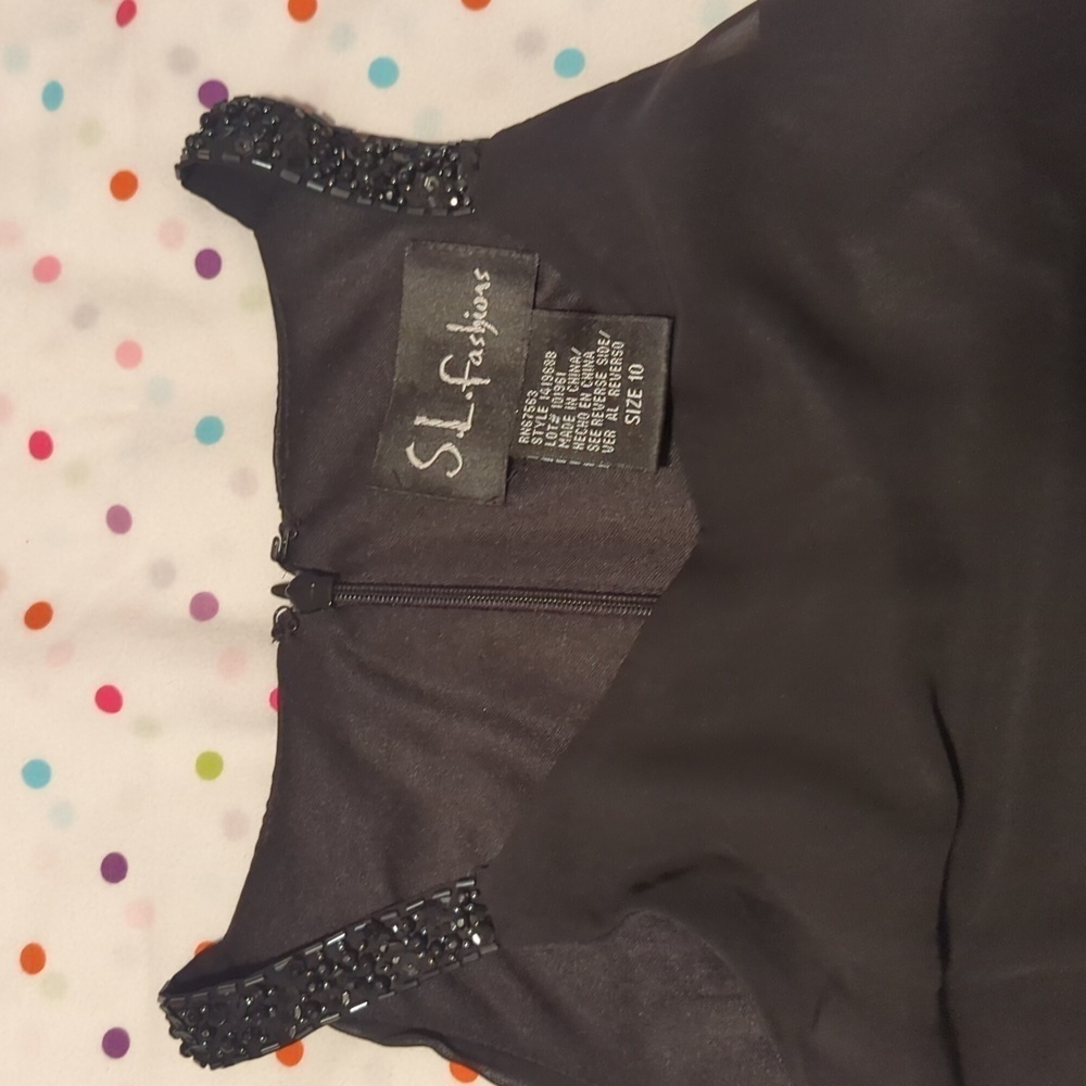 S.L. Fashions Womens Size 10 “Missy” Black Tiered LBD Dress Shift. - Picture 4 of 8